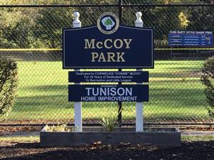 McCoy Park sign